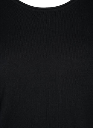 Blouse en tricot de couleur unie en mélange de viscose, Black, Packshot image number 2