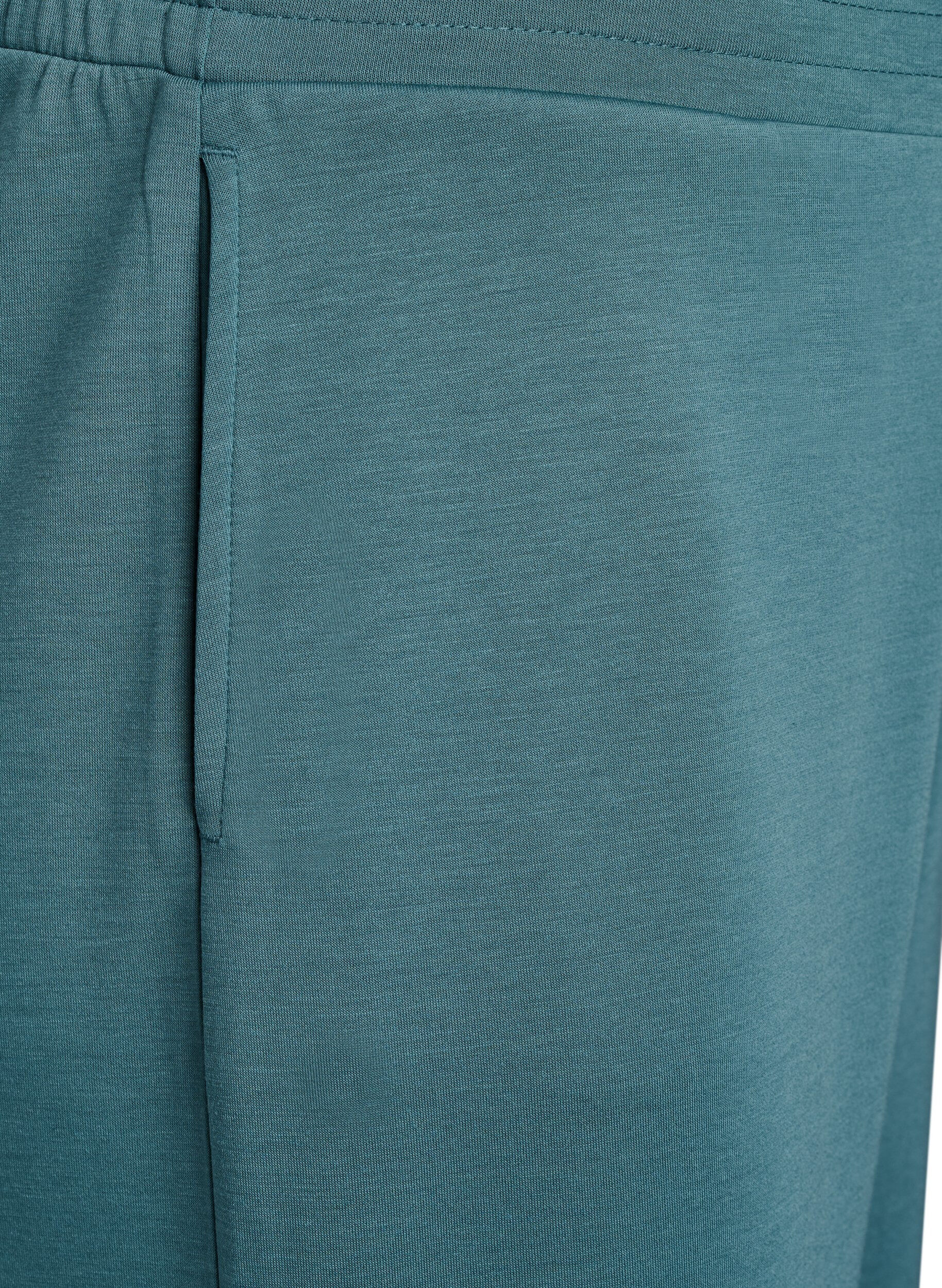 Zizzi Pantalon 7/8 en modal m&eacute;lang&eacute; avec poches, Vert, Packshot image number 2