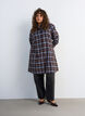 Robe-chemise mi-longue avec un motif &agrave; carreaux, Marron, Model image number 1