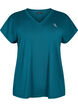 T-shirt de sport ample avec col en V, Vert fonc&eacute;, Packshot image number 0