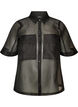 Chemise transparente &agrave; manches courtes avec poches poitrine, Noir, Packshot image number 0