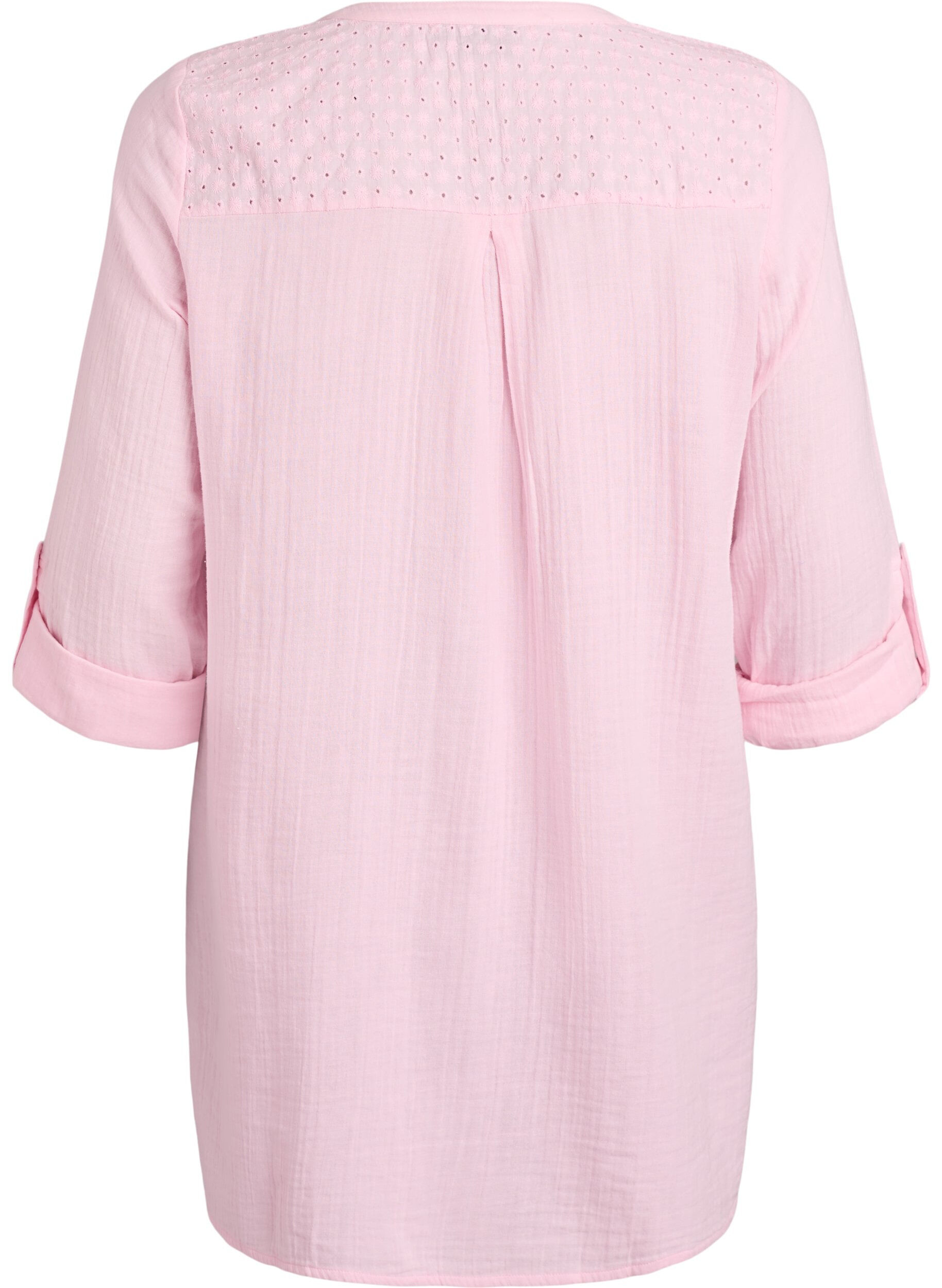 ZizziTunique en mousseline de coton avec broderie anglaise, Rose, Packshot image number 1