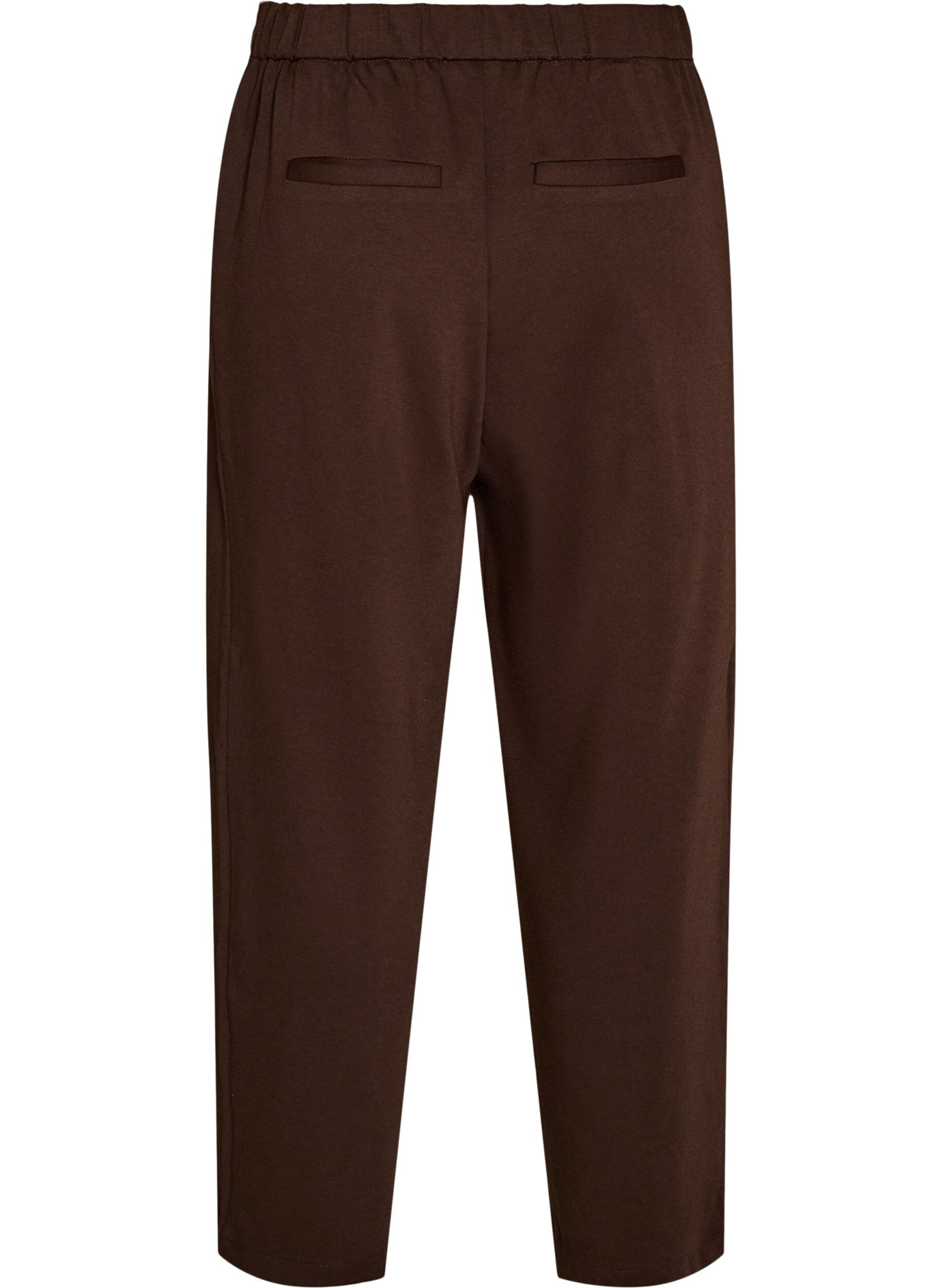 ZizziPantalon ample en jersey taille haute, Marron, Packshot image number 1