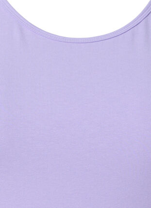 Top basique de couleur unie en coton, Lavender, Packshot image number 2