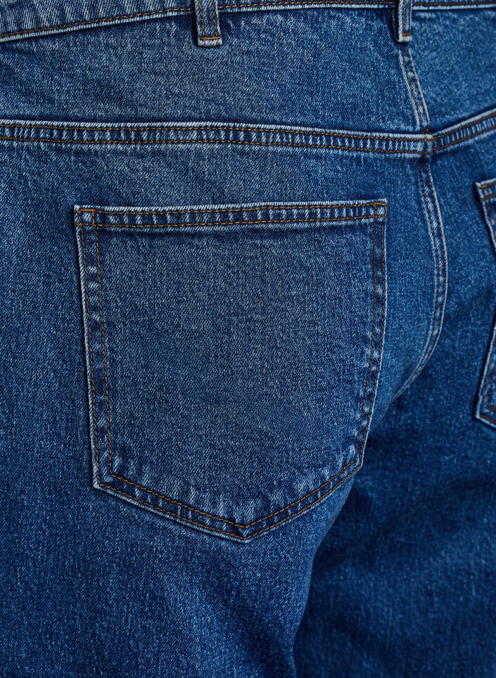 Jean &agrave; jambe large et taille haute, Bleu, Packshot image number 3