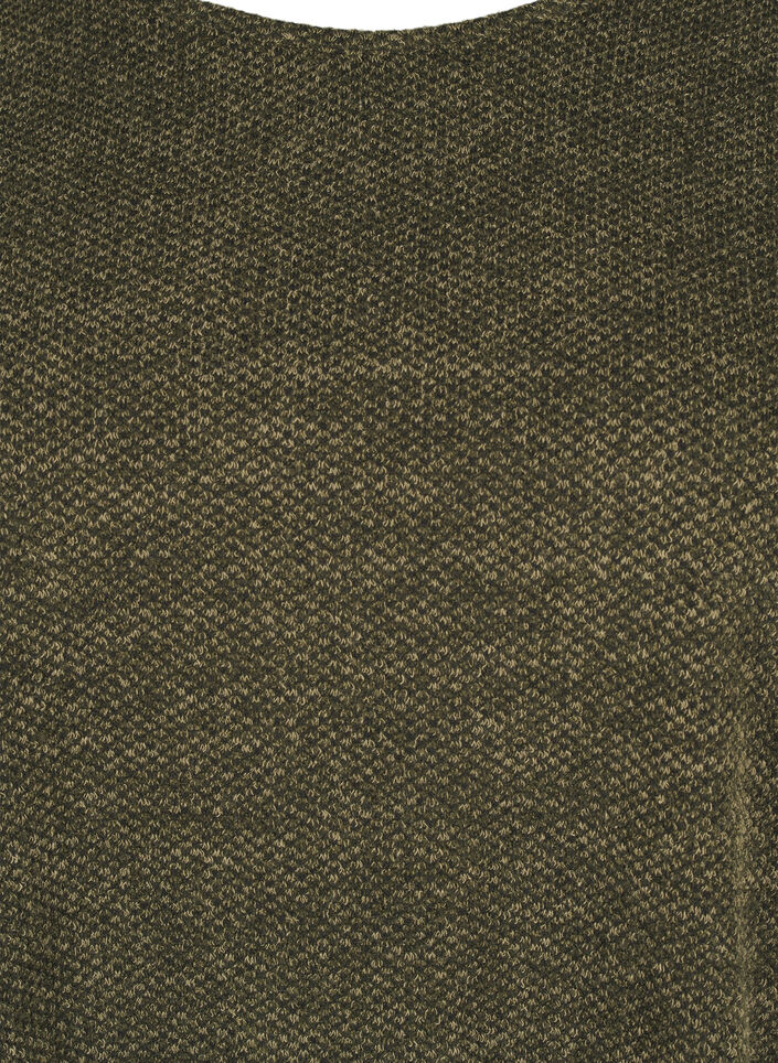 Chemisier en mélange avec col rond et manches longues, Winter Moss, Packshot image number 2