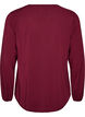 Blouse en viscose avec col en V et ourlet arrondi, Bordeaux, Packshot image number 1