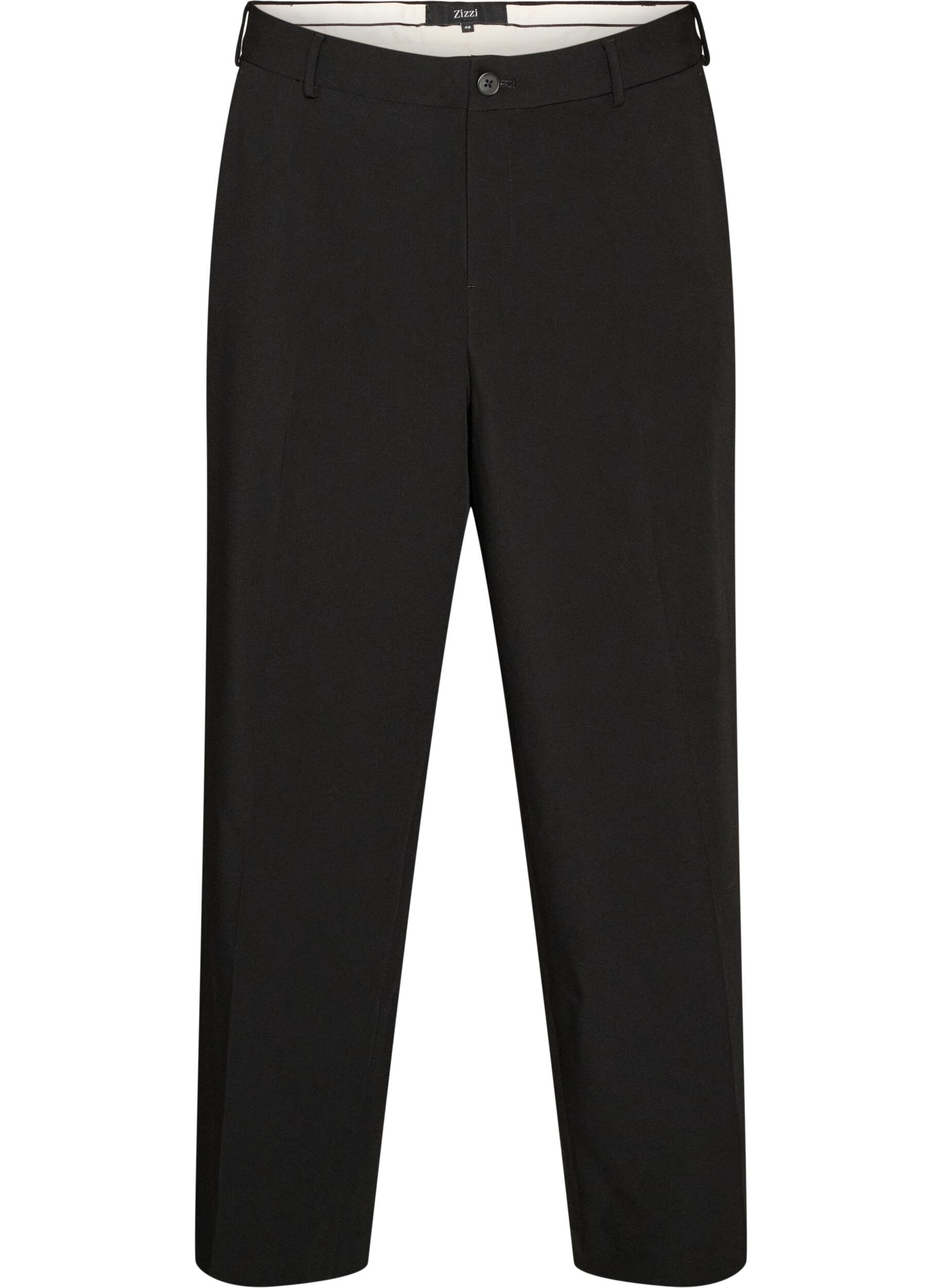 Pantalon tailleur large &agrave; taille haute
