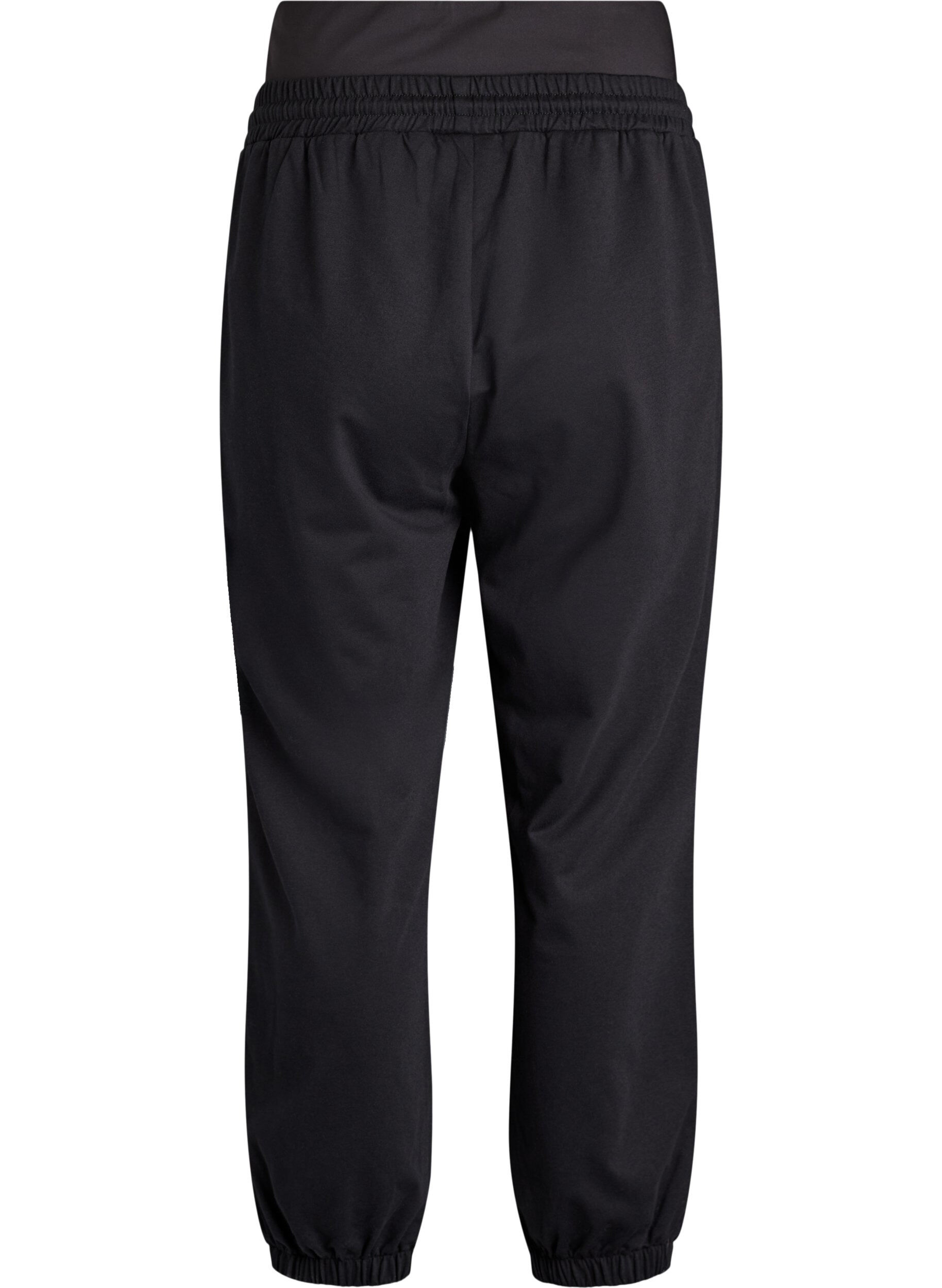 Zizzi Pantalon de jogging avec une ceinture large, Noir, Packshot image number 1