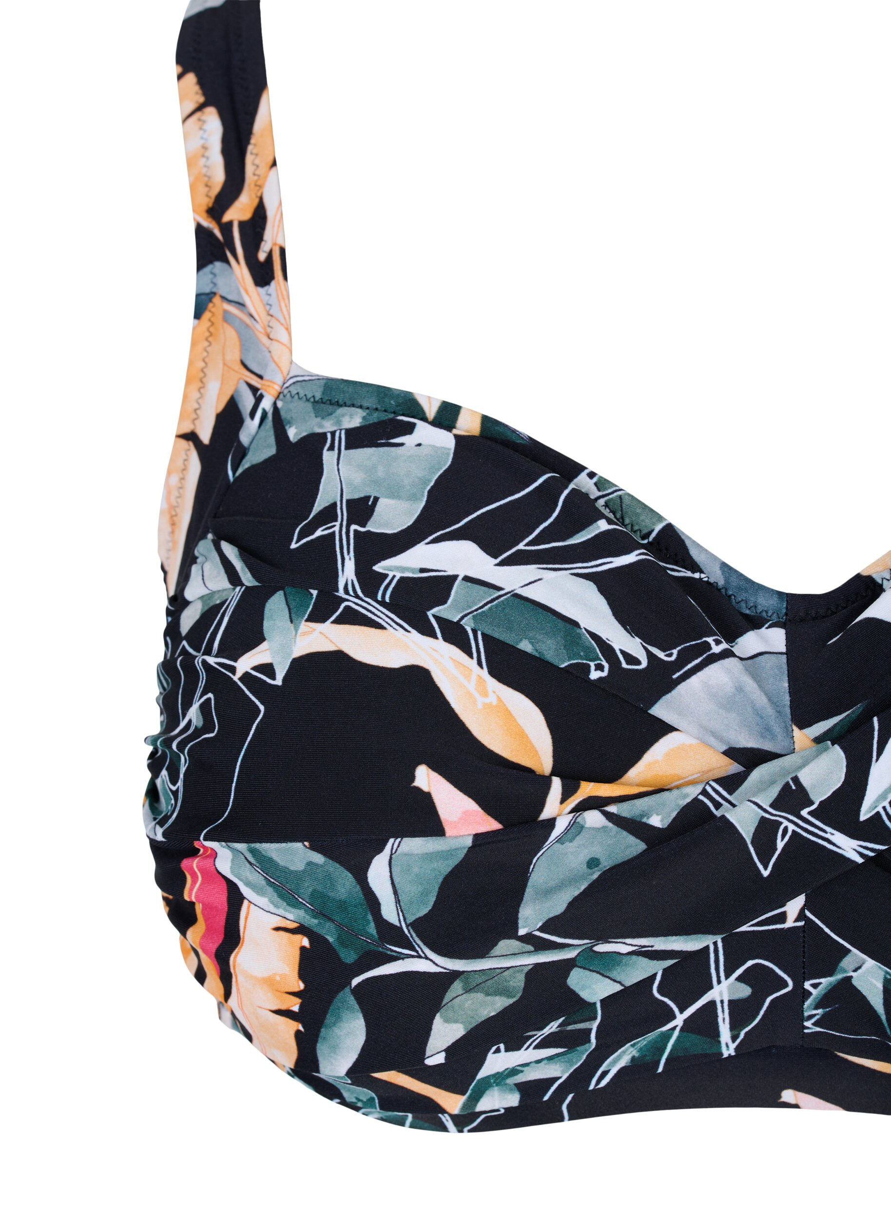 Zizzi Haut de bikini, Leaf Print, Packshot image number 2