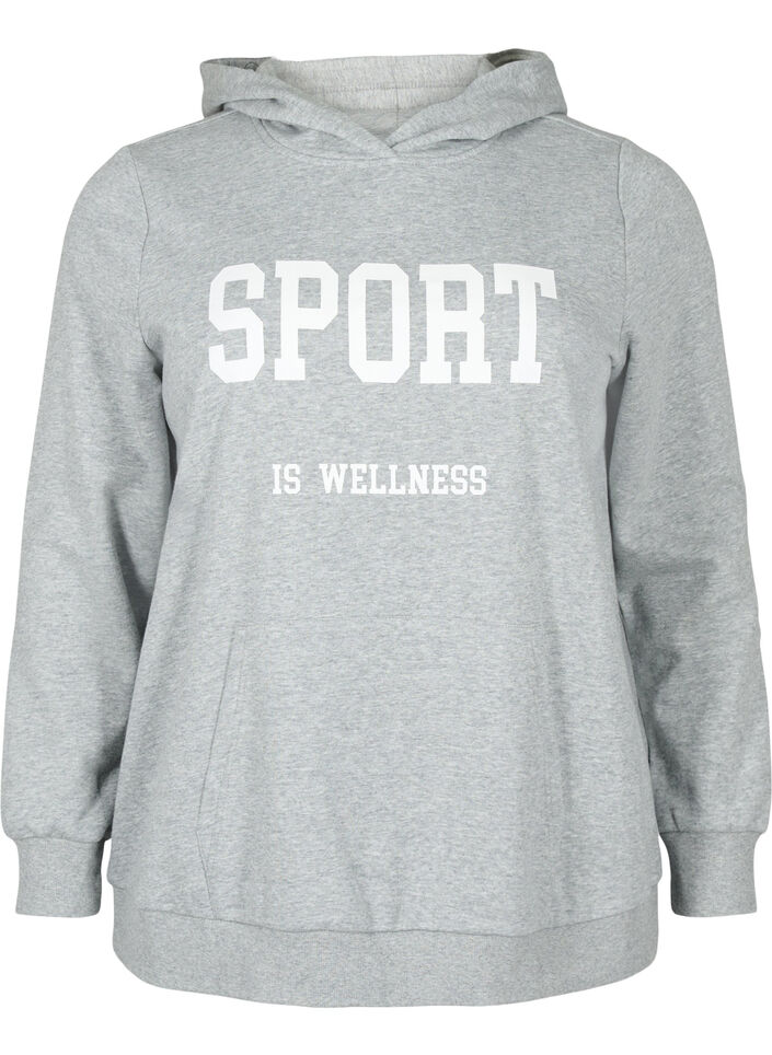 Sweat à capuche, Light Grey Melange, Packshot image number 0