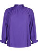 Blouse en viscose à manches longues avec volants, Prism Violet, Packshot image number 0