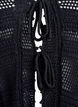 Cardigan en maille avec liens et motifs ajour&eacute;s, Noir, Packshot image number 2