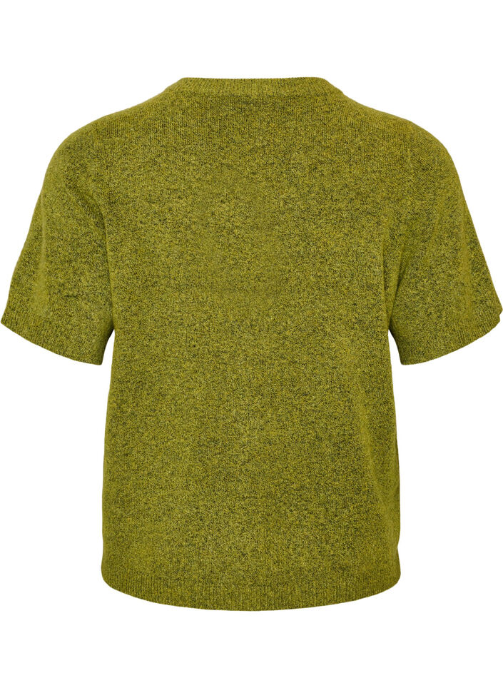 Cardigan en maille avec manches courtes, Vert clair, Packshot