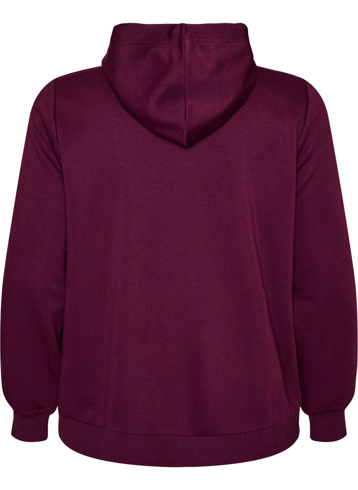 Sweat &agrave; capuche zipp&eacute; avec poches, Violet, Packshot image number 1