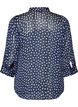Chemise &agrave; motifs avec col montant et manches 3/4, Bleu, Packshot image number 1