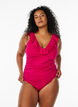Maillot de bain avec volants et inserts amovibles, Rose, Model image number 0