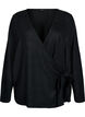Blouse portefeuille en jersey avec lien &agrave; nouer, Noir, Packshot image number 0