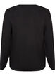 Cardigan en maille fine avec des boutons recouverts de tissu, Noir, Packshot image number 1
