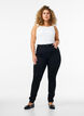 Jean Amy taille haute et coupe super slim, Noir, Model image number 0