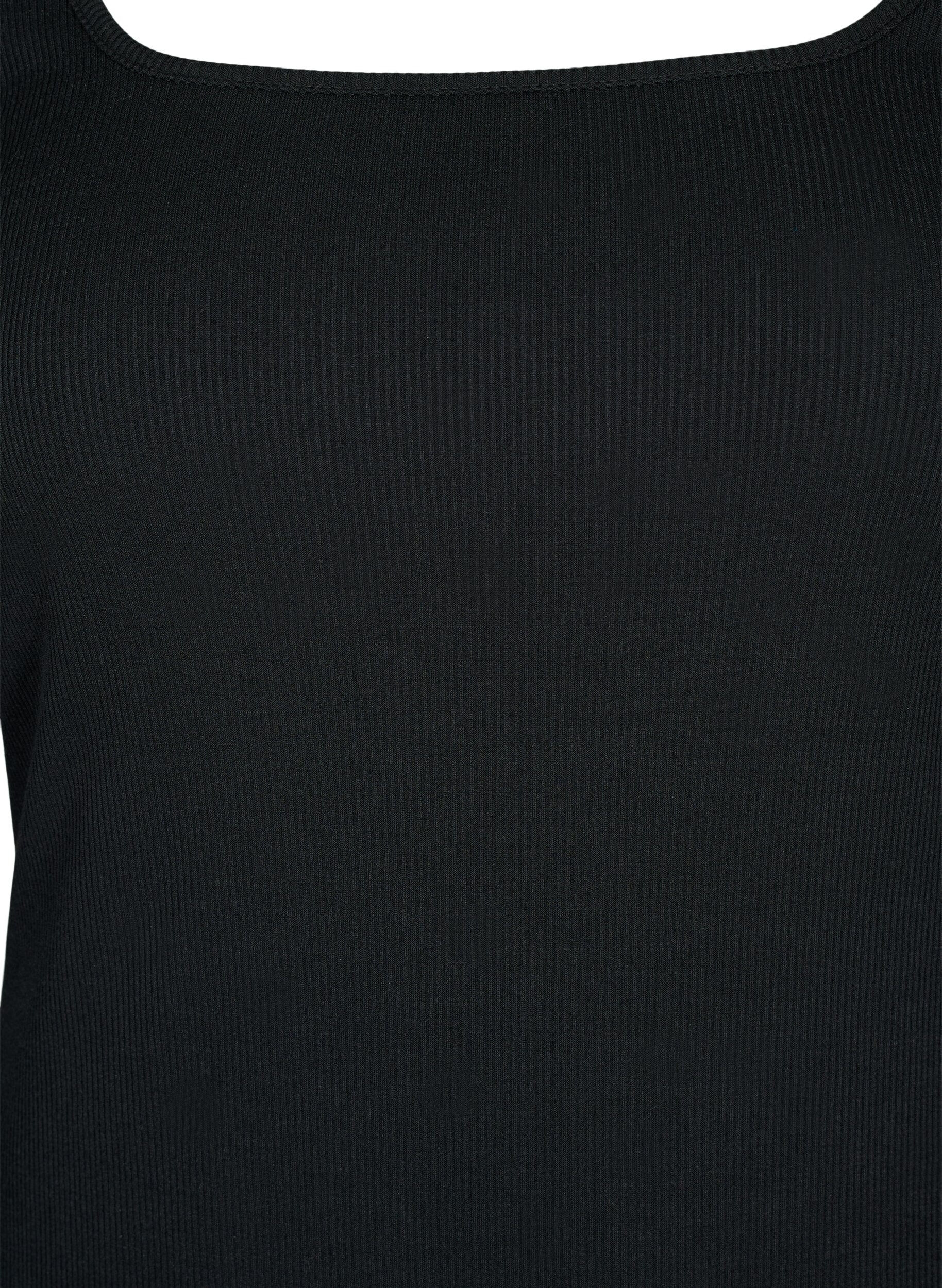 Zizzi Robe moulante &agrave; manches longues avec une fente, Black, Packshot image number 2