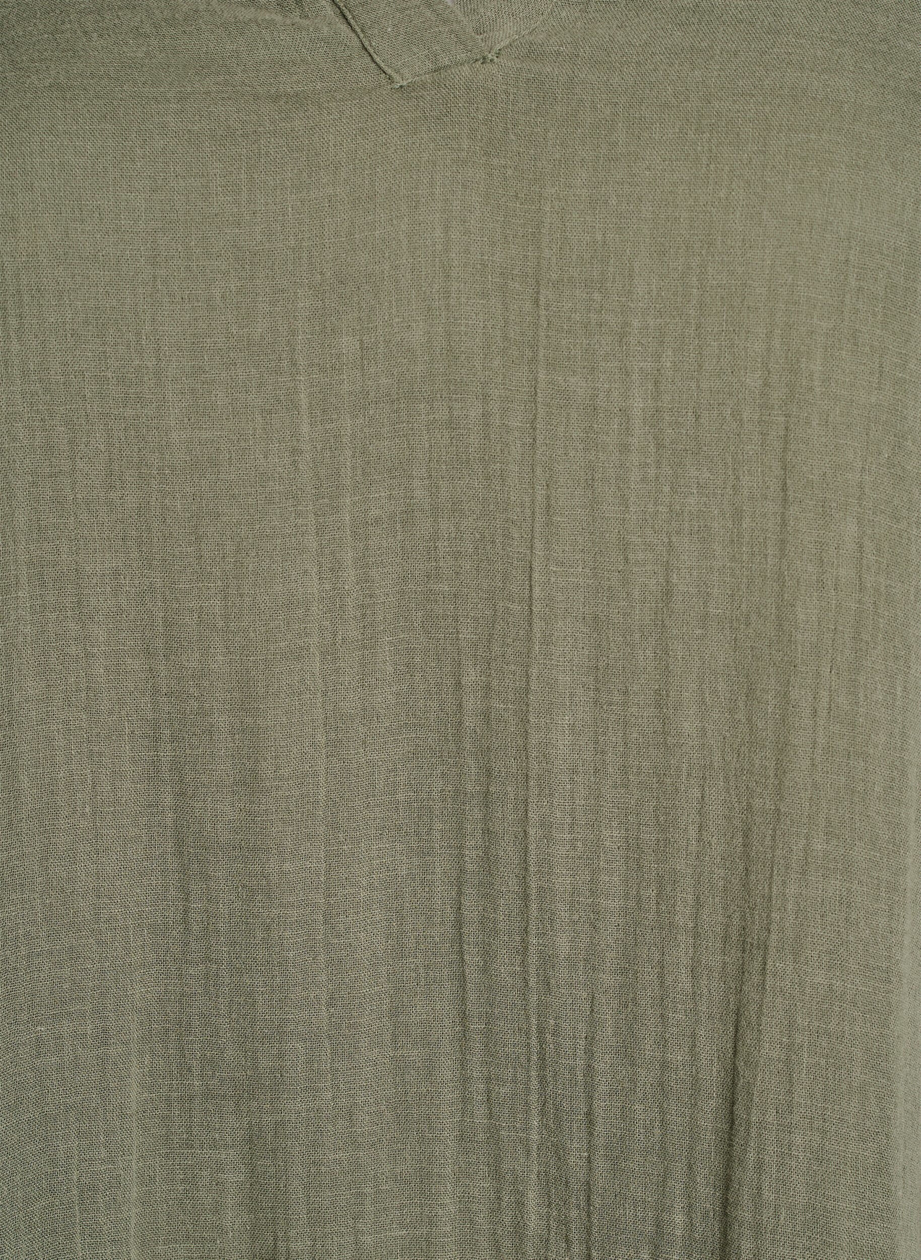 ZizziRobe courte &eacute;vas&eacute;e en mousseline de coton, Vert, Packshot image number 2