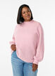 Pull c&ocirc;tel&eacute; &agrave; manches bouffantes et boutons, Rose poudr&eacute;e, Model image number 0