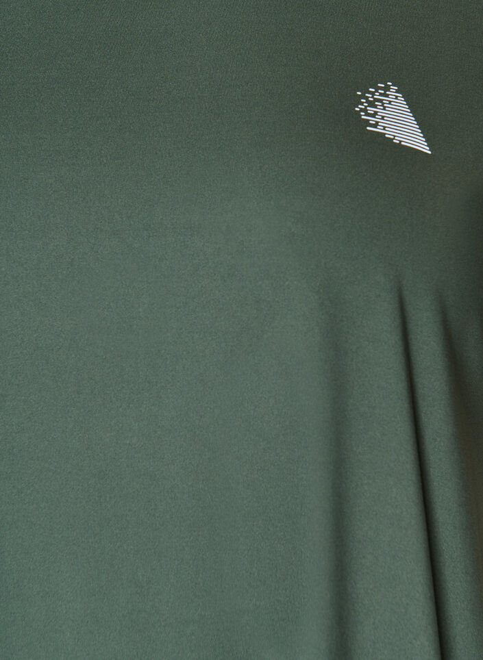 T-shirt de sport couleur unie, Vert, Packshot image number 2