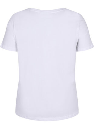 T-shirt en coton avec imprimé , B. White w. Black, Packshot image number 1