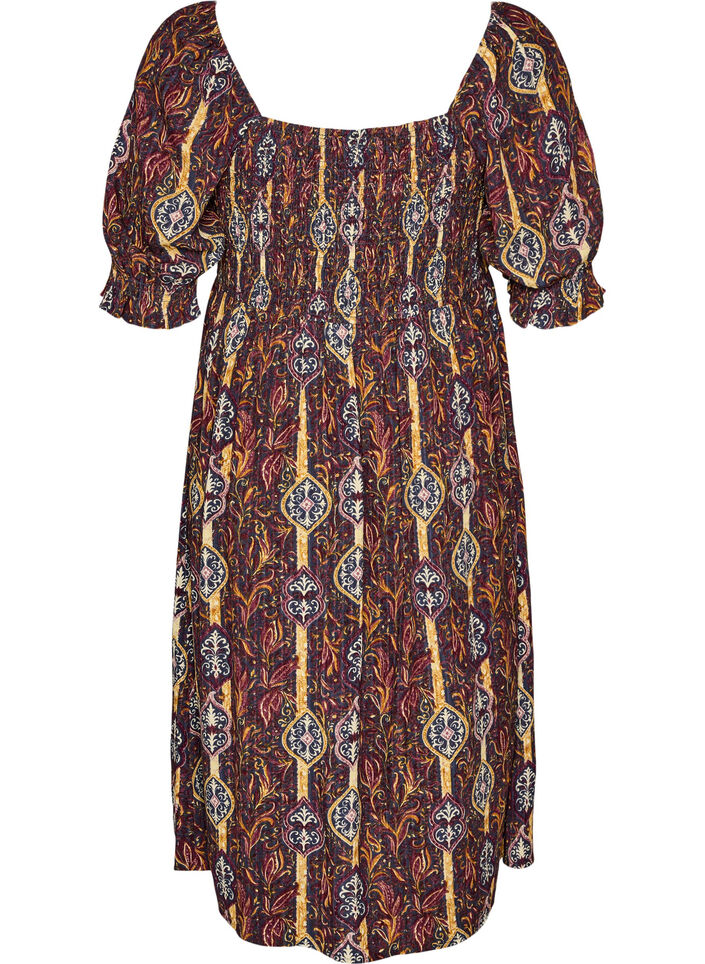 Robe d'&eacute;t&eacute; en viscose &agrave; imprim&eacute; paisley, Violet, Packshot image number 1