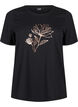 FLASH – T-shirt imprimé, Black R. Gold Flower, Packshot image number 0