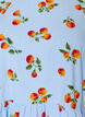 Blouse en coton avec imprim&eacute; tomates et peplum, Bleu Clair, Packshot image number 2