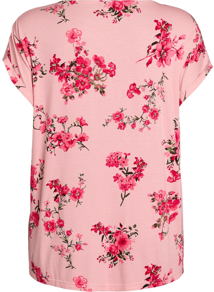 T-shirt avec imprim&eacute; floral, Rose, Packshot image number 1