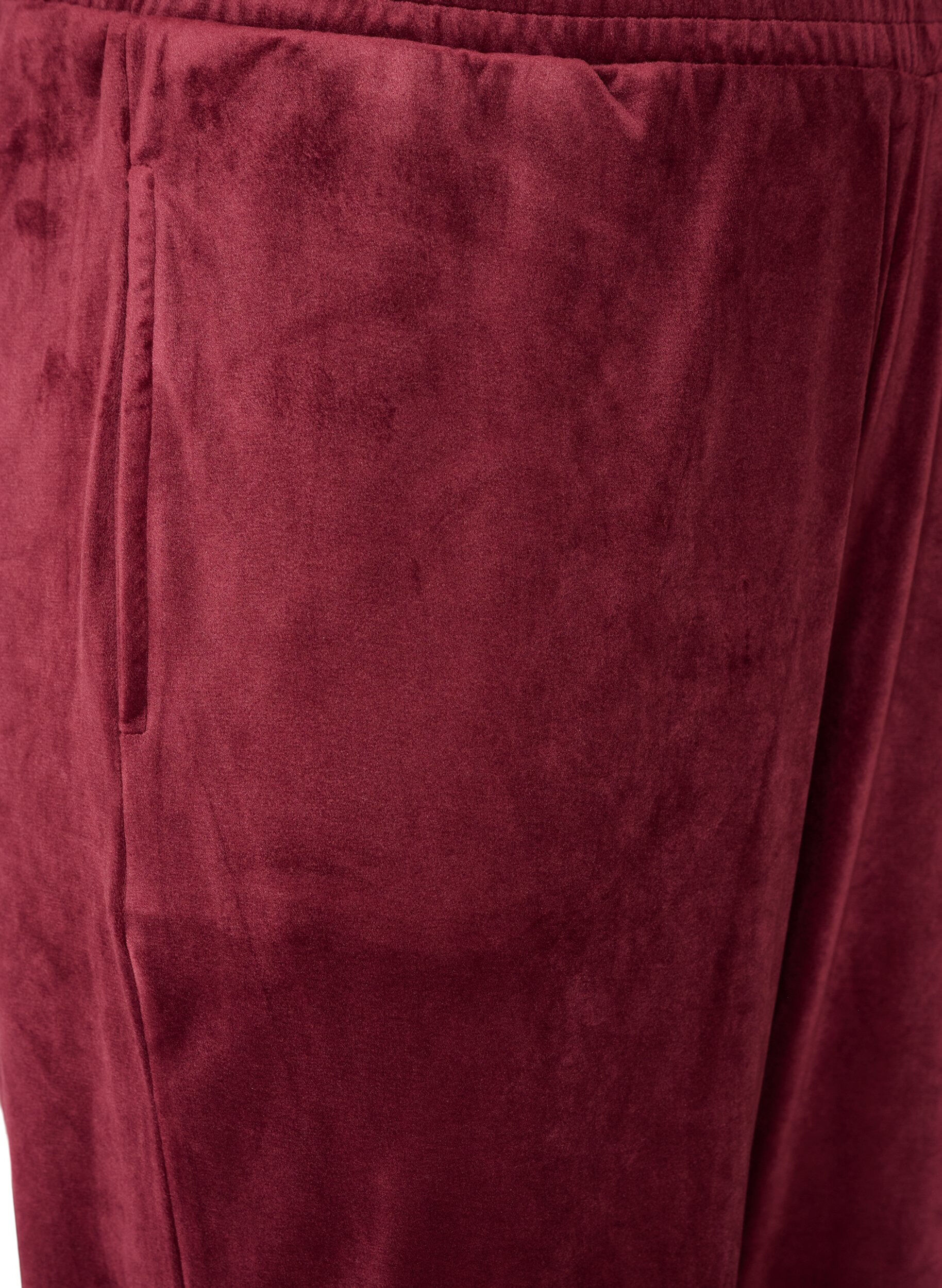 ZizziPantalon ample en velours, Bordeaux, Packshot image number 2