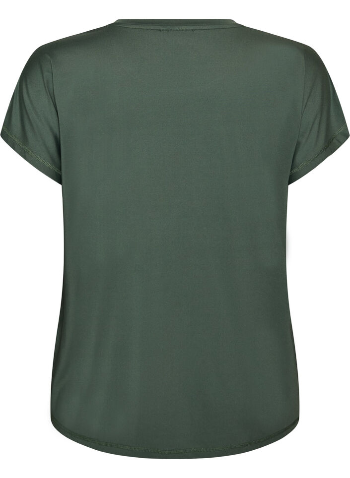T-shirt de sport couleur unie, Vert, Packshot image number 1