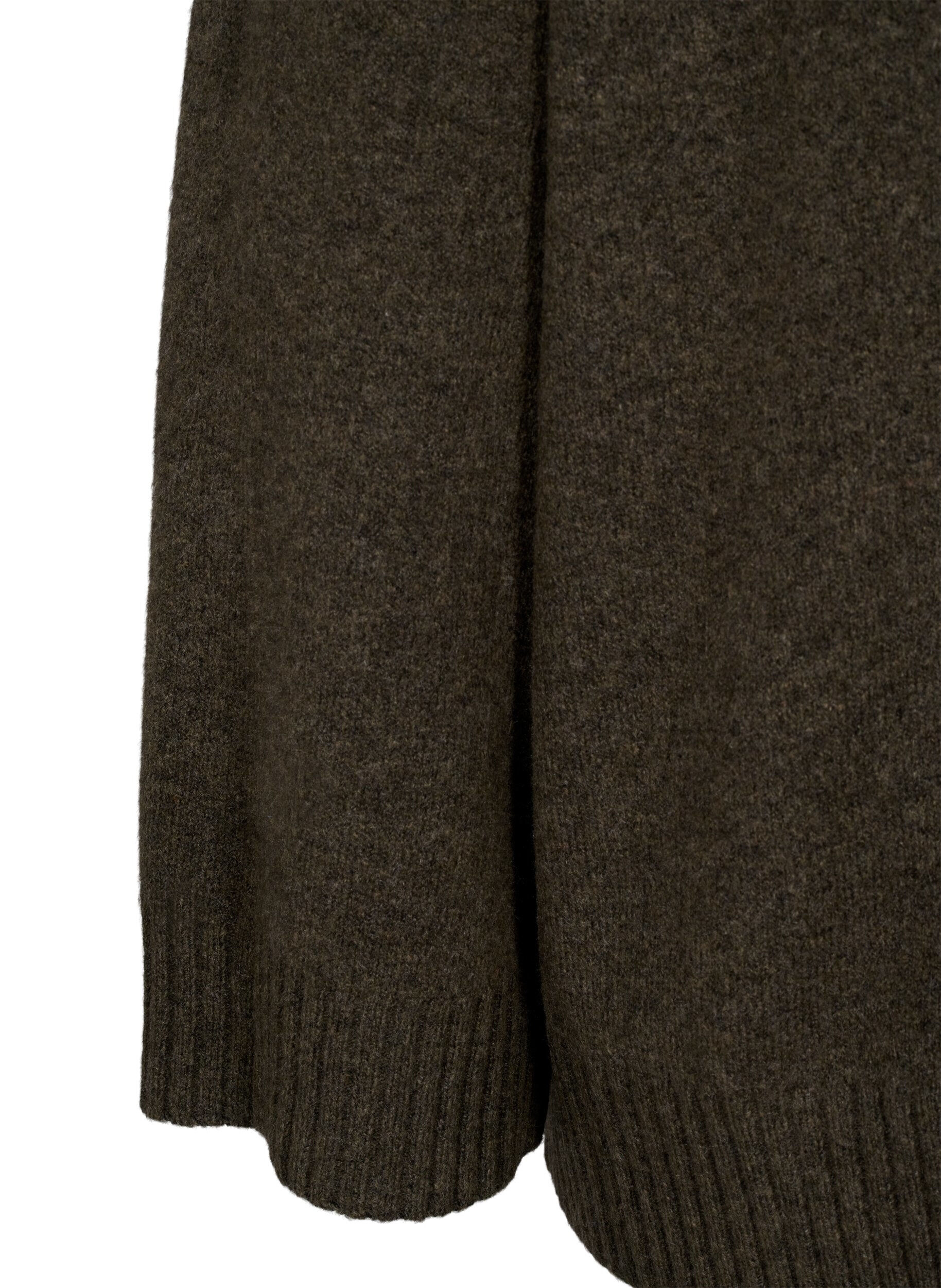 Zizzi Chemisier &agrave; col roul&eacute; en maille, Sea Turtle Mel., Packshot image number 3