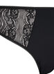Culotte brésilienne en dentelle microfibre, Black, Packshot image number 2