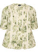Blouse imprim&eacute;e &agrave; manches 1/2, Vert clair, Packshot image number 0