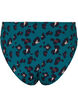 Culotte de bikini à taille haute, Teal Leopard, Packshot image number 1