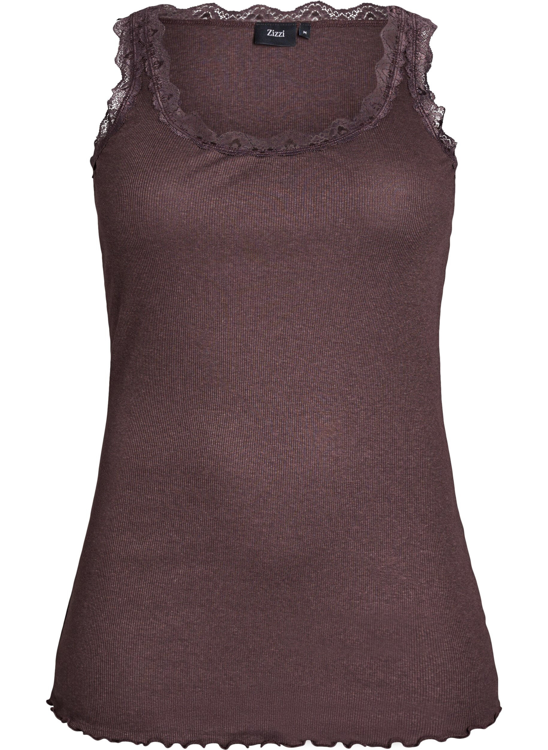 Top avec finitions en dentelle