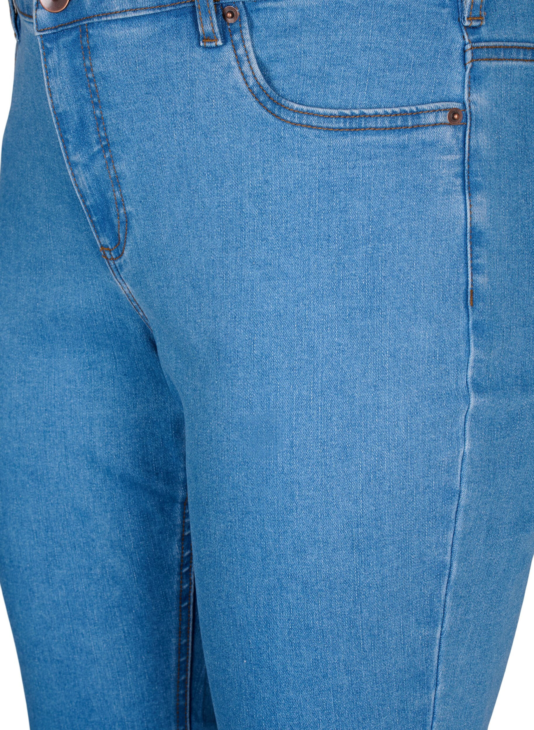 Zizzi Emily jeans coupe slim avec des perles, Light Blue, Packshot image number 2