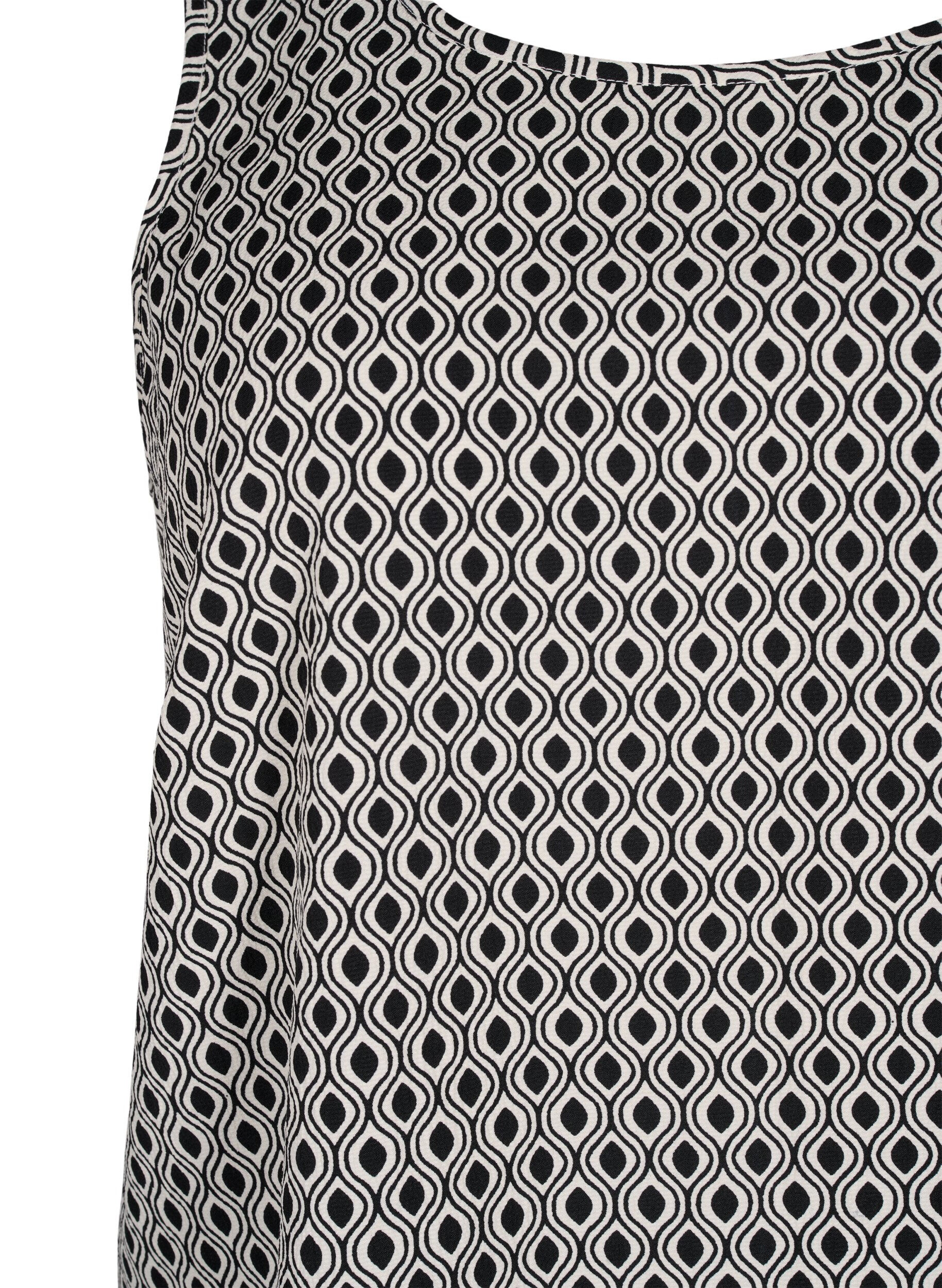 Zizzi FLASH - Haut sans manches avec imprim&eacute;, Noir, Packshot image number 2