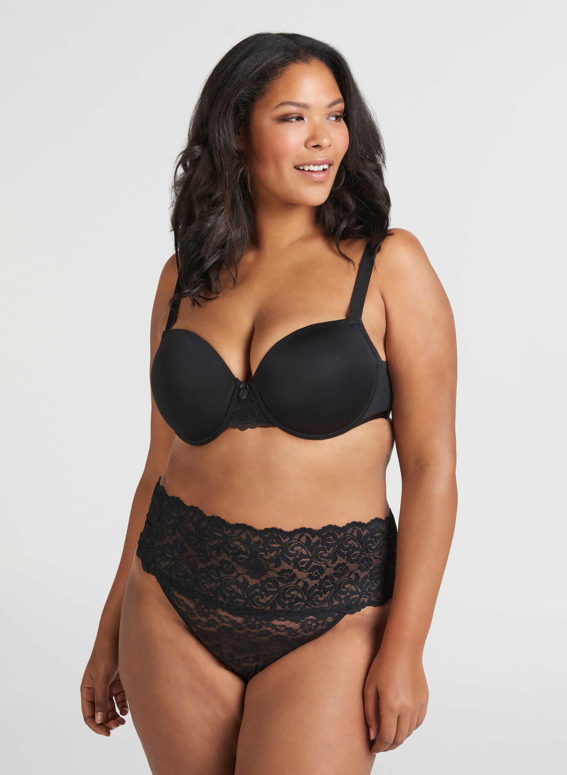 ZizziLots de 2 culottes, Noir, Model image number 3
