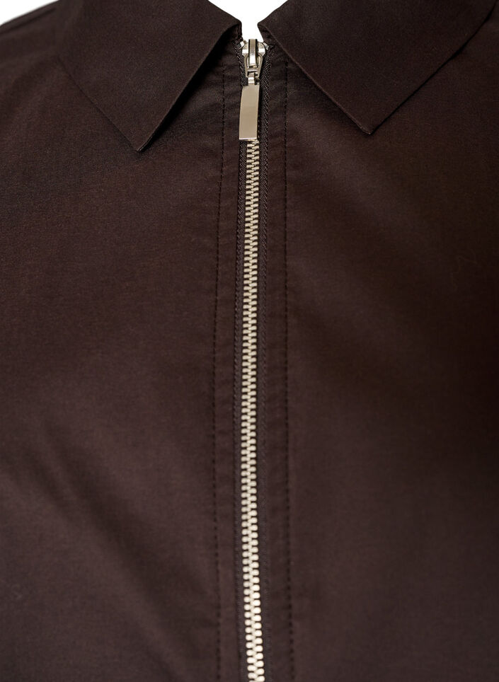 Chemise courte avec un zip &agrave; double curseur, Marron, Packshot image number 2
