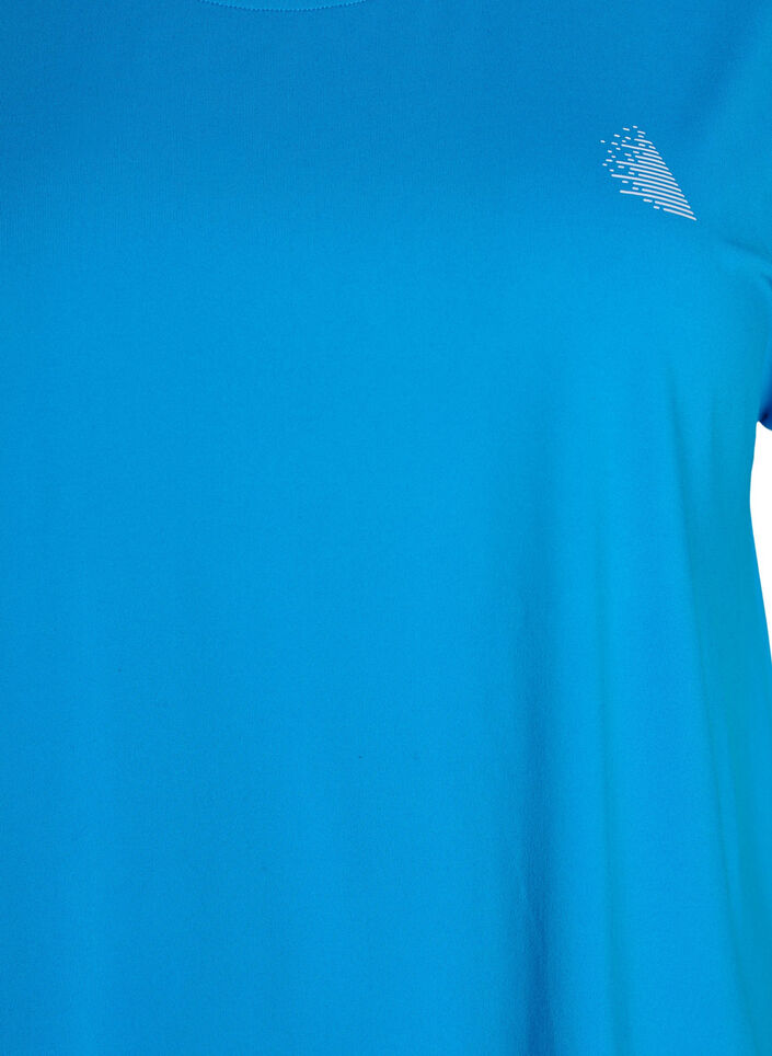 T-shirt de sport couleur unie, Bleu, Packshot image number 2
