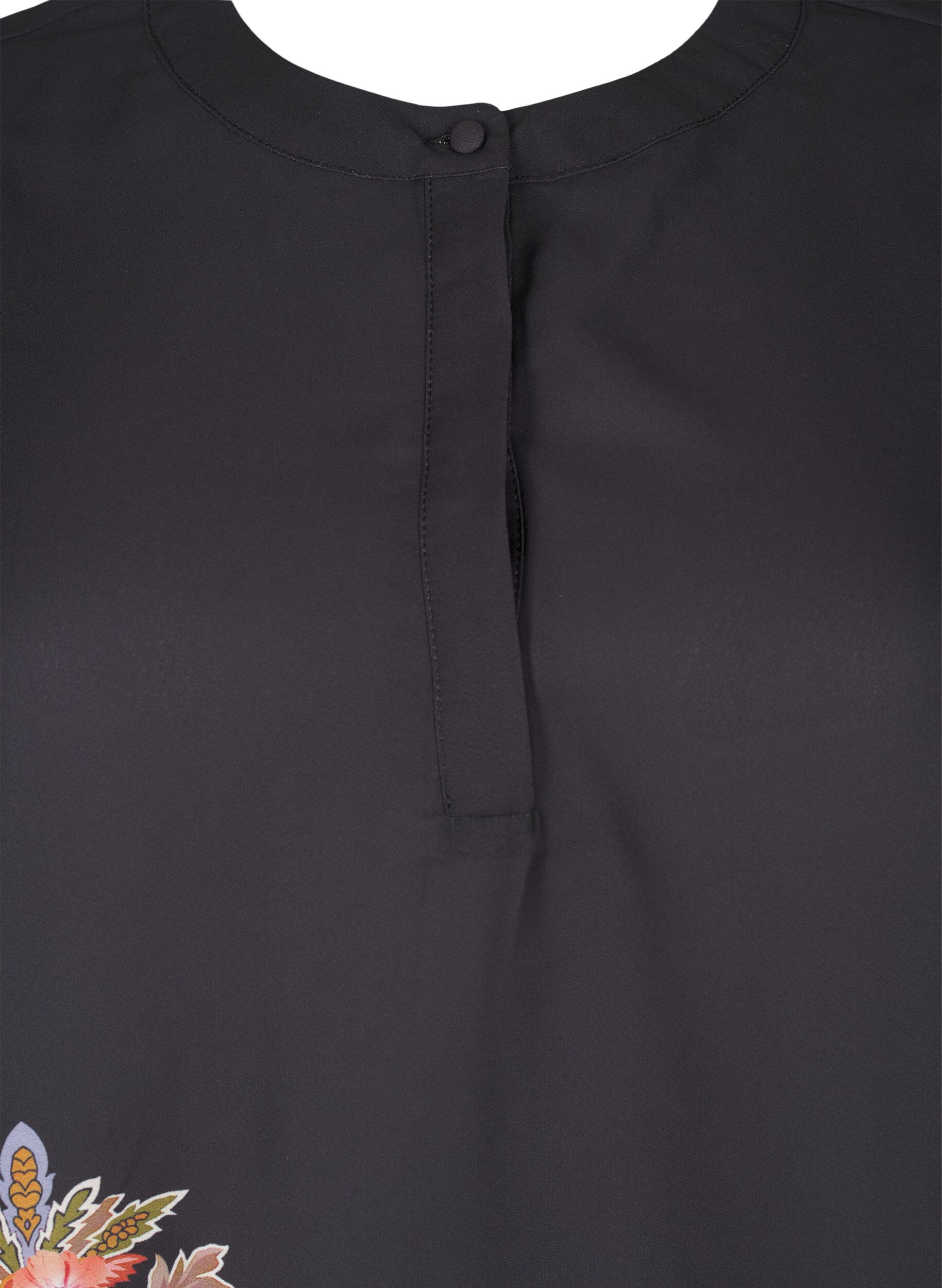 Zizzi Chemisier &agrave; motif cachemire, Black Paisley, Packshot image number 2