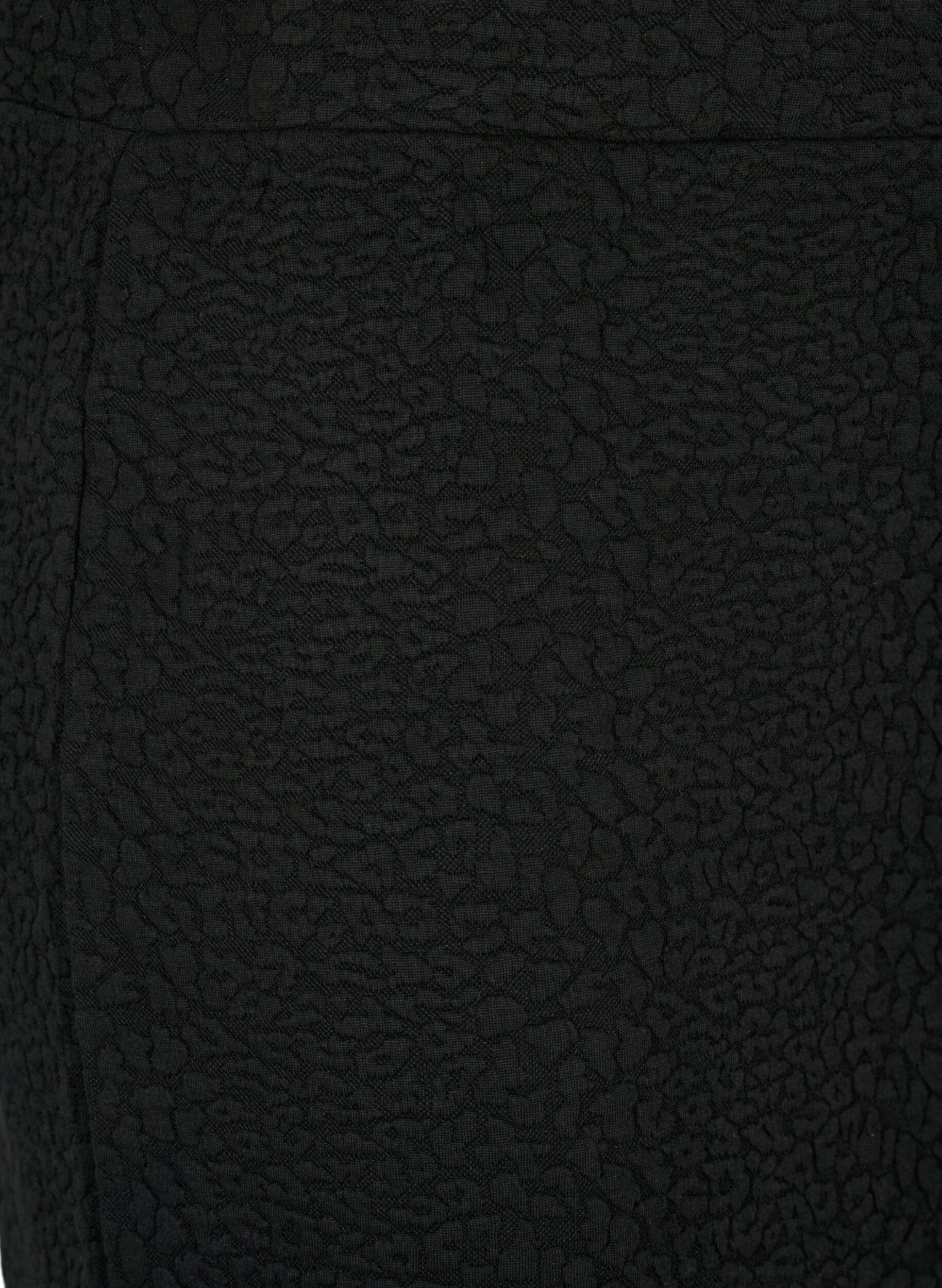Zizzi Jupe courte textur&eacute;e, Black, Packshot image number 2