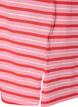 T-shirt long oversize ray&eacute; en coton bio, Rose, Packshot image number 3