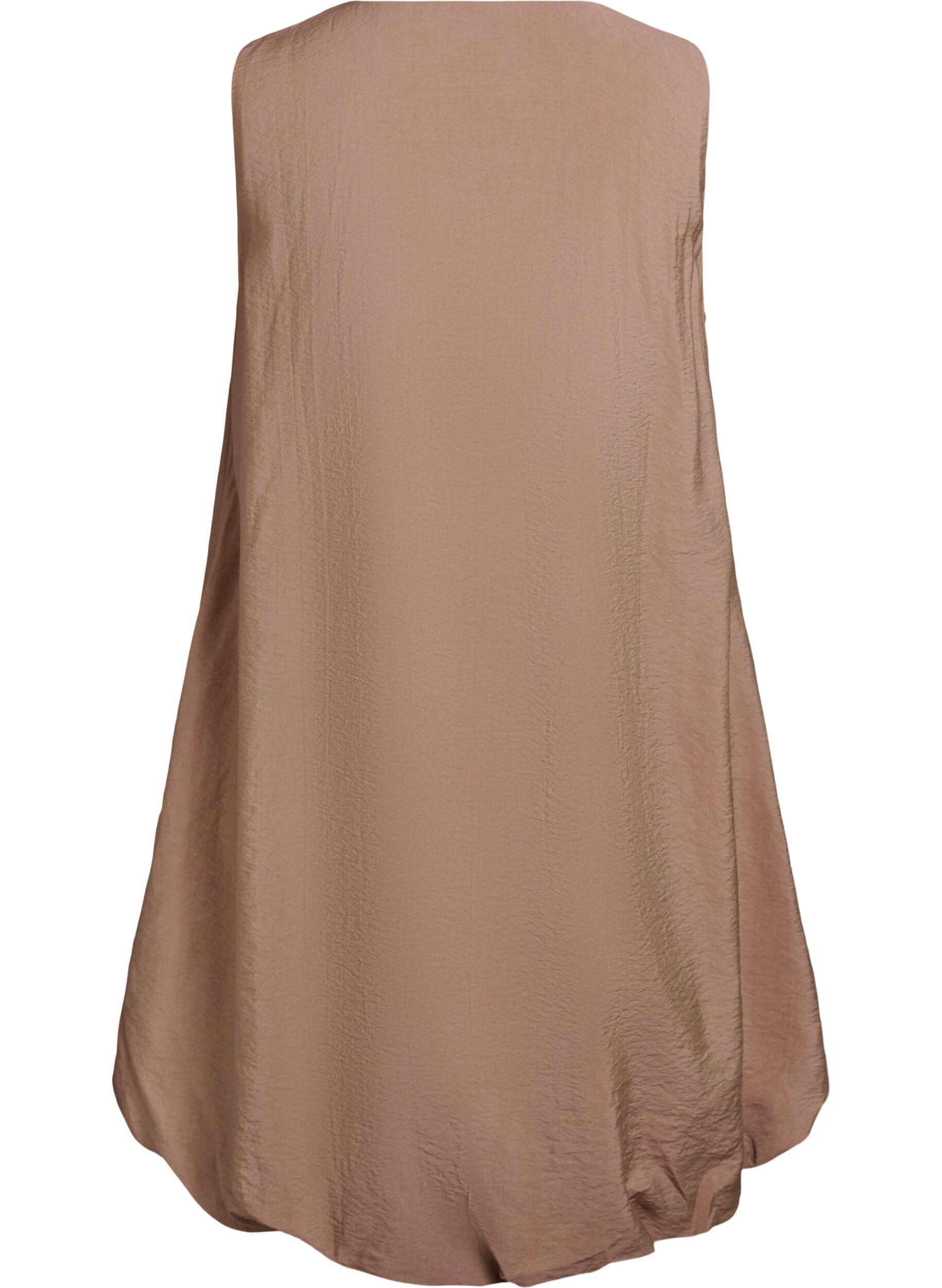 Zizzi Robe ballon mi-longue avec poches, Marron, Packshot image number 1