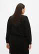 Blouse unie texturée, Black, Model image number 1